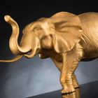 Ručně vyrobený keramický ornament ve tvaru slona vyrobený v Itálii - Fante Viadurini