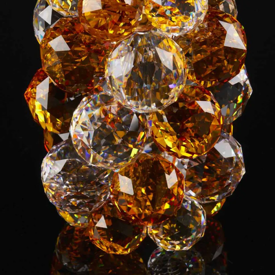 Dekorativní křišťálový ornament ve tvaru ananasu vyrobený v Itálii - ananas Viadurini