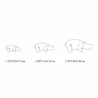 Keramické ozdoby ve tvaru hrocha, vyrobené v Itálii - Savage Viadurini