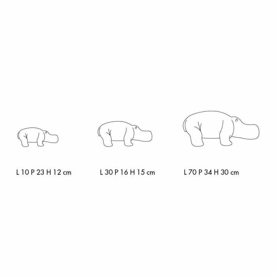 Keramické ozdoby ve tvaru hrocha, vyrobené v Itálii - Savage Viadurini