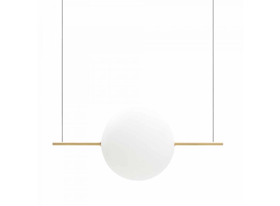 Designové zavěšení ze skla a mosazi s LED světlem, 3 velikosti - Alma od Il Fanale Viadurini