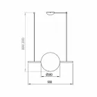 Designové zavěšení ze skla a mosazi s LED světlem, 3 velikosti - Alma od Il Fanale Viadurini