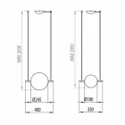 Designové zavěšení ze skla a mosazi s LED světlem, 3 velikosti - Alma od Il Fanale Viadurini