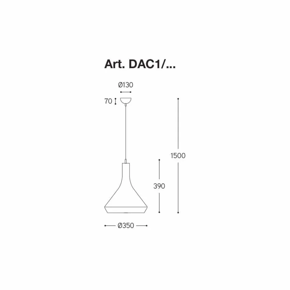 Návrhové odpružení z hliníku Vyrobeno v Itálii - Cappadocia Aldo Bernardi Viadurini