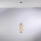 Železná závěsná lampa s pyrexovým sklem vyrobená v Itálii pro interiérové dekorace - Sparta Viadurini