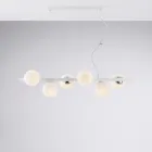 Závěsná lampa z lakovaného železa vyrobená v Itálii pro interiérové dekorace - Berlín Viadurini