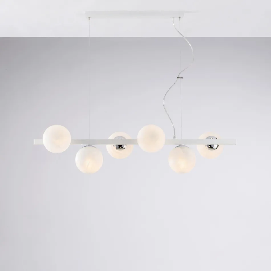 Závěsná lampa z lakovaného železa vyrobená v Itálii pro interiérové dekorace - Berlín Viadurini