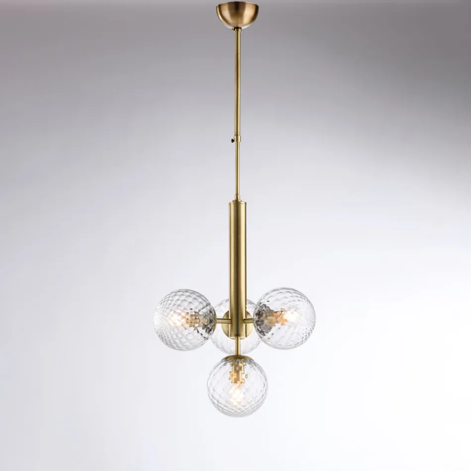 Závěsná lampa vyrobená v Itálii ze železa pro interiérové dekorace - Como Viadurini