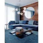 Závěsná lampa Creta vyrobená v Itálii z litiny pro interiérové dekorace - Viadurini