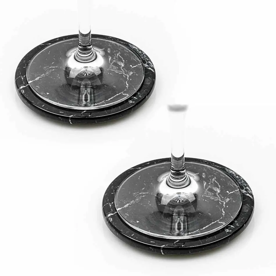 Moderní tácky v barevném mramoru Vyrobeno v Itálii, 2 kusy - Nessa Viadurini