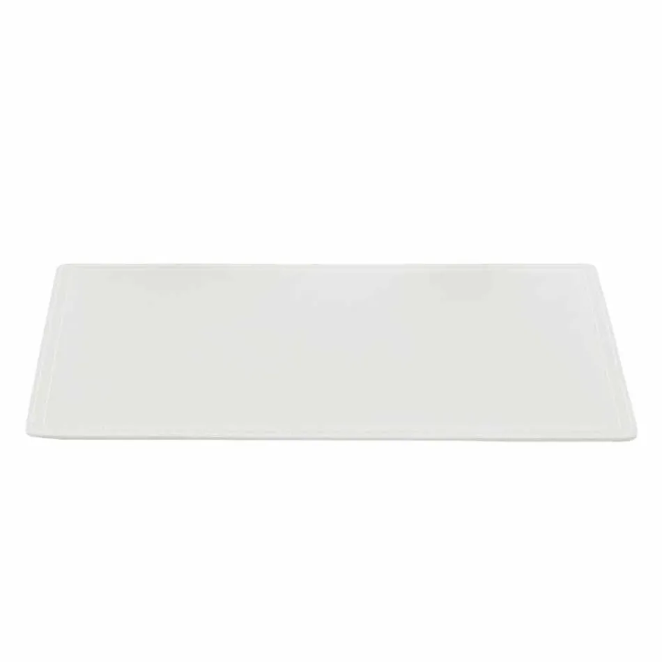 Regenerovaná kožená psací podložka s prošívacím perem Made v Itálii - Ascanio Viadurini