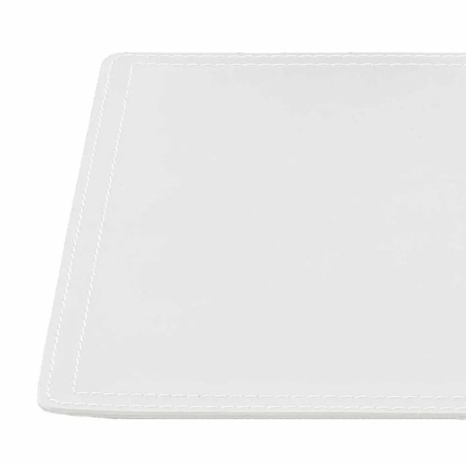 Regenerovaná kožená psací podložka s prošívacím perem Made v Itálii - Ascanio Viadurini