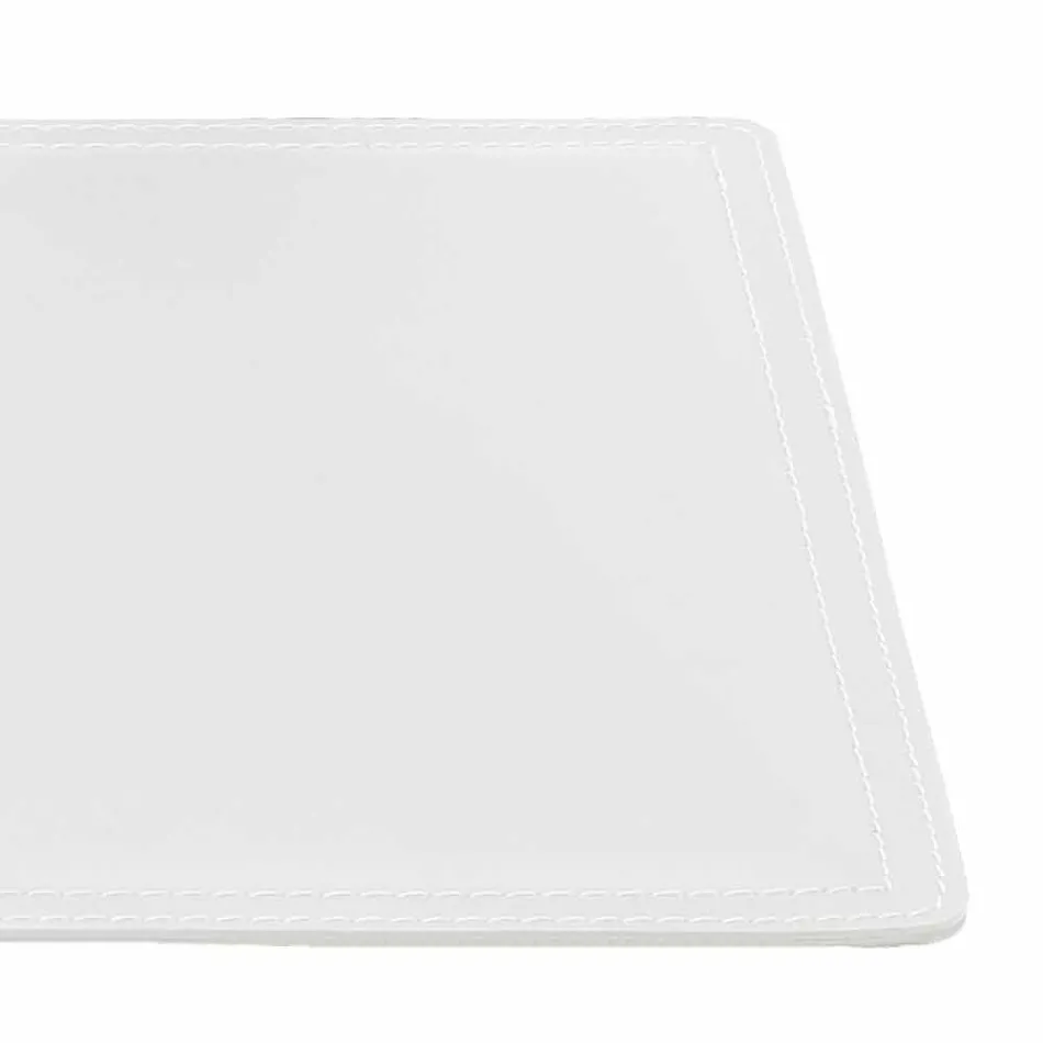 Regenerovaná kožená psací podložka s prošívacím perem Made v Itálii - Ascanio Viadurini