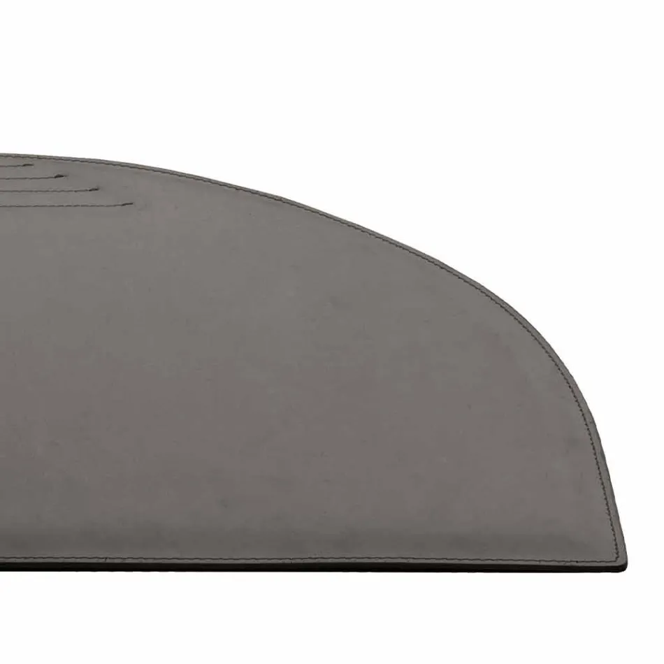 Regenerovaná kožená podložka na stůl se švy na pera vyrobené v Itálii - Medea Viadurini