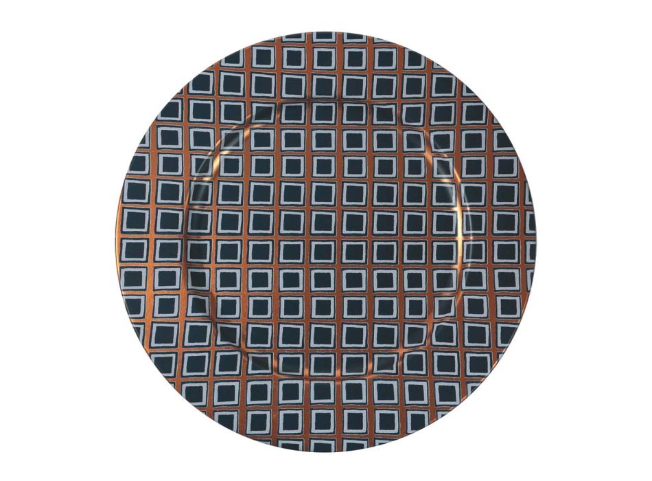Barevné kovové desky s geometrickým zdobením 12 kusů - Mappinz