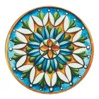 Kulaté talíře z barevného plastu s majolikou 12 kusů - Maia Viadurini