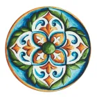 Kulaté talíře z barevného plastu s majolikou 12 kusů - Maia Viadurini