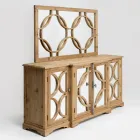 Zrcadlo 156x83 cm ze starého přírodního borovicového dřeva - Agosta Viadurini