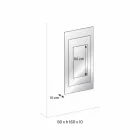 Třívrstvé nástěnné zrcadlo a černý design, italský design - Plaudio Viadurini