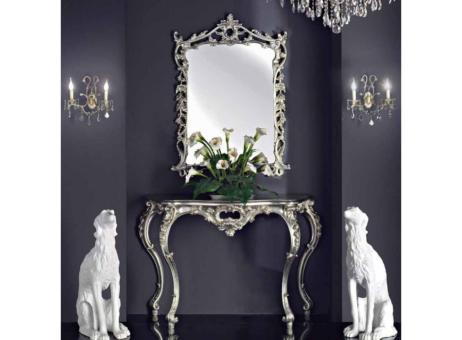 Nástěnné zrcadlo, dřevěná konzole a ručně vyráběný klavír v Itálii Giacomo Viadurini