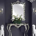 Nástěnné zrcadlo, dřevěná konzole a ručně vyráběný klavír v Itálii Giacomo Viadurini