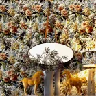 Nástěnné zrcadlo / podlahové masivní dřevo Grilli York vyráběné v Itálii Viadurini