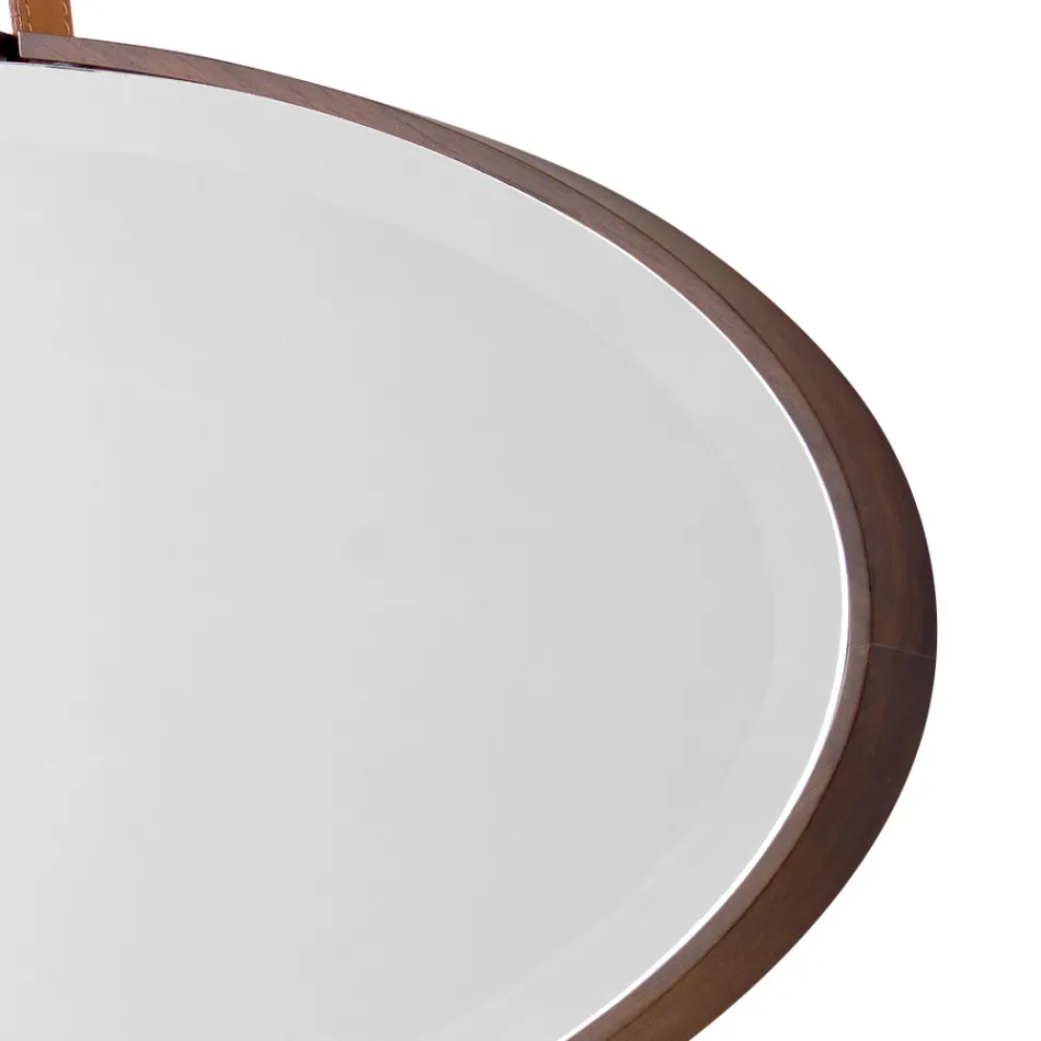 Nástěnné zrcadlo / podlahové masivní dřevo Grilli York vyráběné v Itálii Viadurini