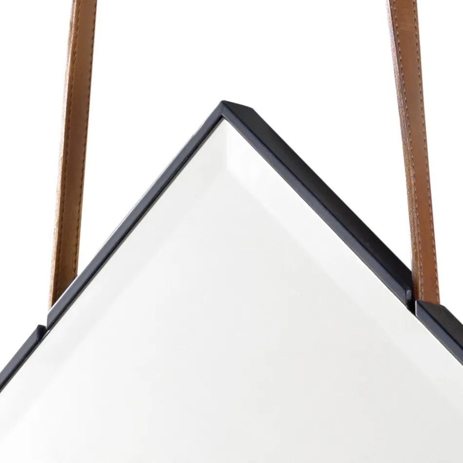 Nástěnné zrcadlo / podlahové masivní dřevo Grilli York vyráběné v Itálii Viadurini