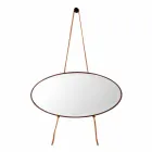 Nástěnné zrcadlo / podlahové masivní dřevo Grilli York vyráběné v Itálii Viadurini