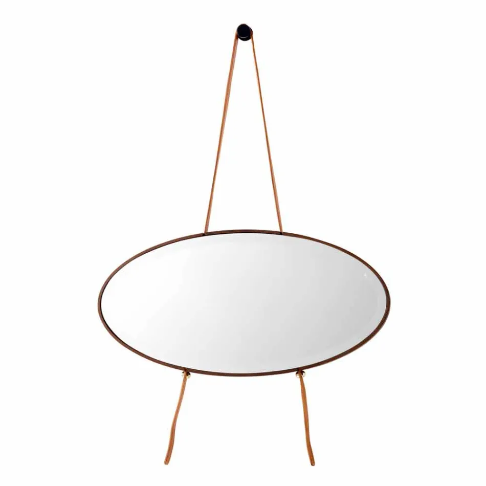 Nástěnné zrcadlo / podlahové masivní dřevo Grilli York vyráběné v Itálii Viadurini