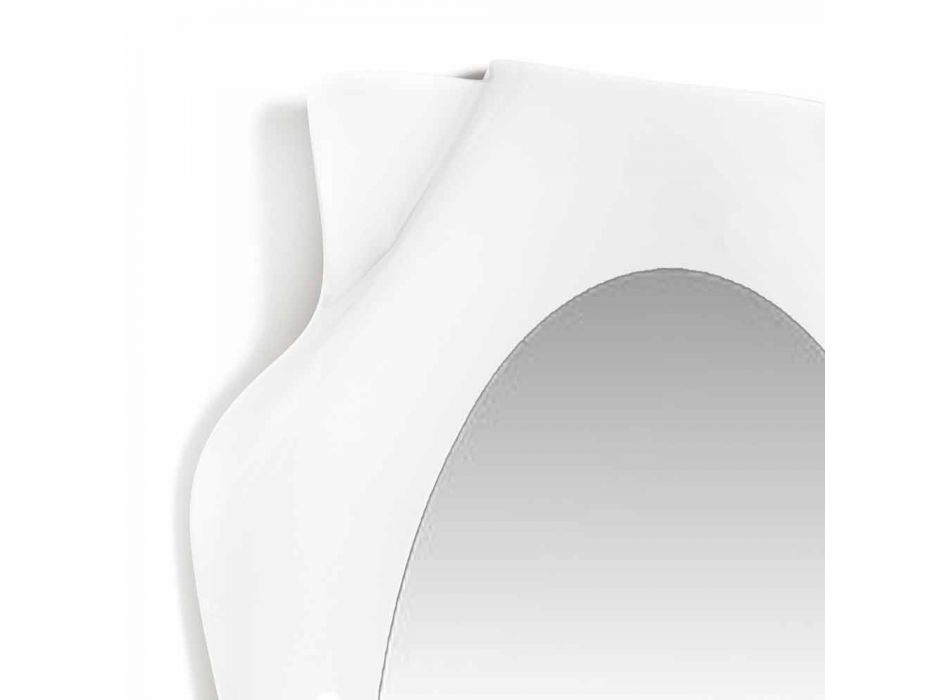 Zrcadlová stěna bílé mléko Diva moderní design, vyrobeno v Itálii Viadurini