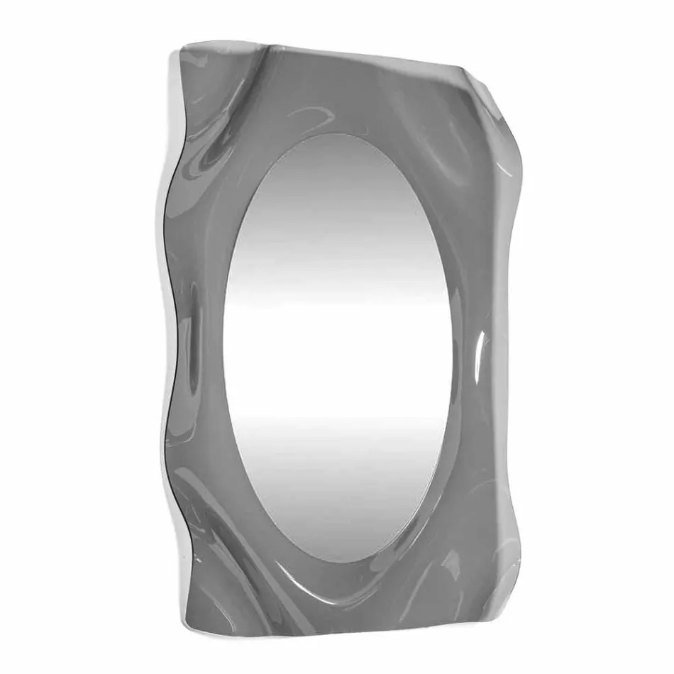 Zrcadlová stěna uzený Diva moderní design, vyrobeno v Itálii Viadurini