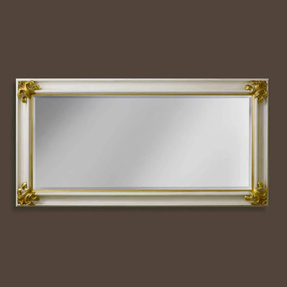 Moderní design ručně vyráběné dřevěné nástěnné zrcadlo vyrobené v Itálii Stefano Viadurini