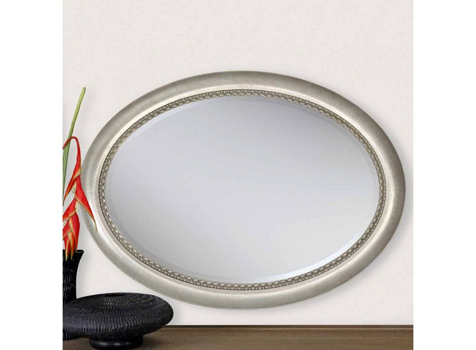 Moderní design dřevěné nástěnné zrcadlo vyrobené v Itálii Edward Viadurini