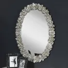 Moderní ručně vyráběné dřevěné nástěnné zrcadlo vyrobené v Itálii Filippo Viadurini