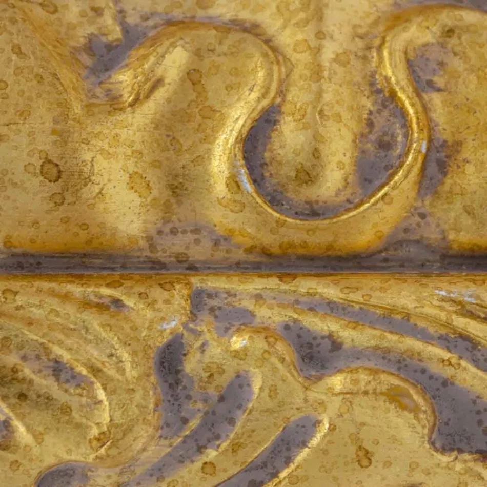 Ručně vyráběné obdélníkové dřevěné nástěnné zrcadlo vyrobené v Itálii Nicolò Viadurini