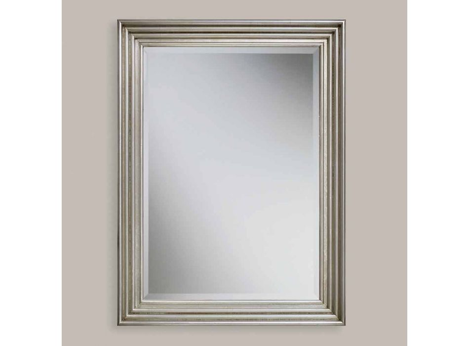 Ručně vyráběné zlaté, stříbrné nástěnné zrcadlo vyrobené v Itálii Stefania Viadurini