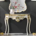 Dřevěné nástěnné zrcadlo, konzole, vyrobené v Itálii mdf top Gianluca Viadurini