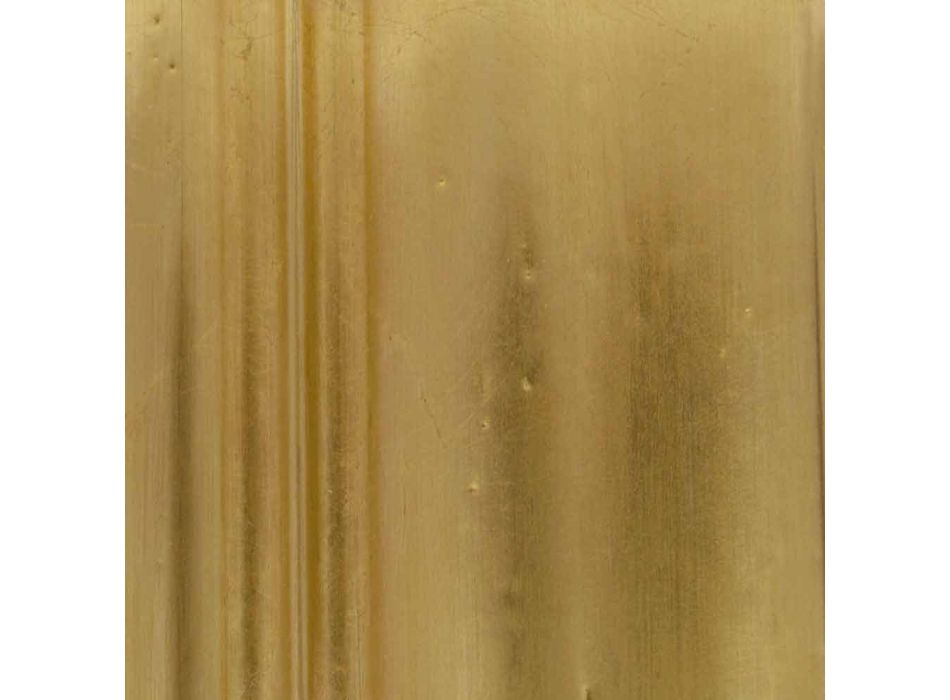 Nástěnné zrcadlo zlaté, stříbrné ruční dřevo vyrobené z Itálie Michele Viadurini