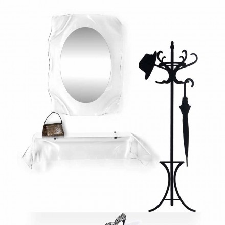 Zrcadlo transparentní stěna Diva moderní design, vyrobeno v Itálii Viadurini