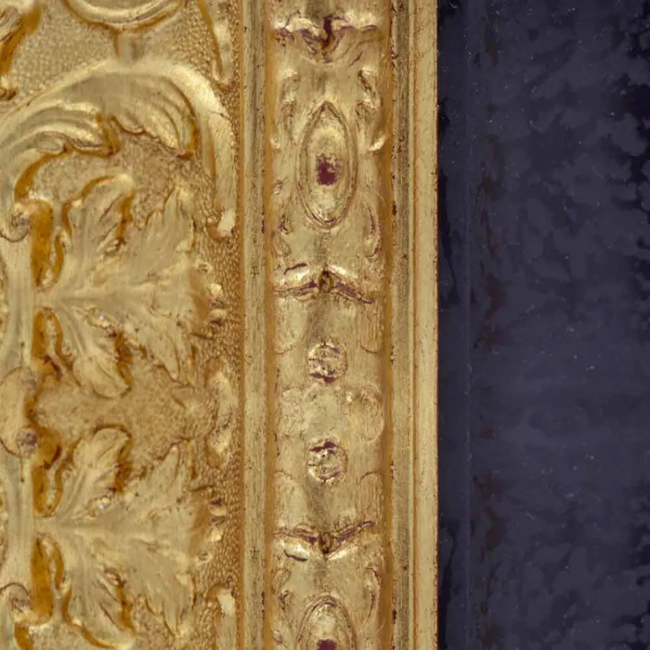 Obdélníkové dřevěné nástěnné zrcadlo vyrobené v Itálii Raphael Viadurini