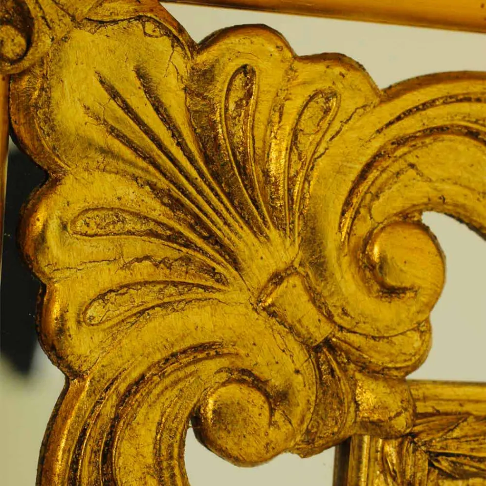 Nástěnné zrcadlo z pravoúhlého dřeva vyráběného v Itálii Valentinem Viadurini