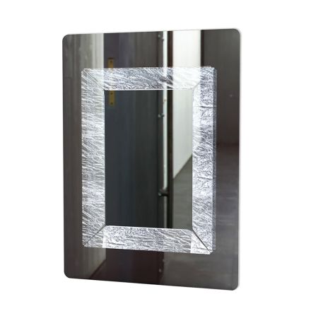 Zrcadlo s vnitřním rámem v černém nebo ledovém akrylovém křišťálu - Gerardo Viadurini