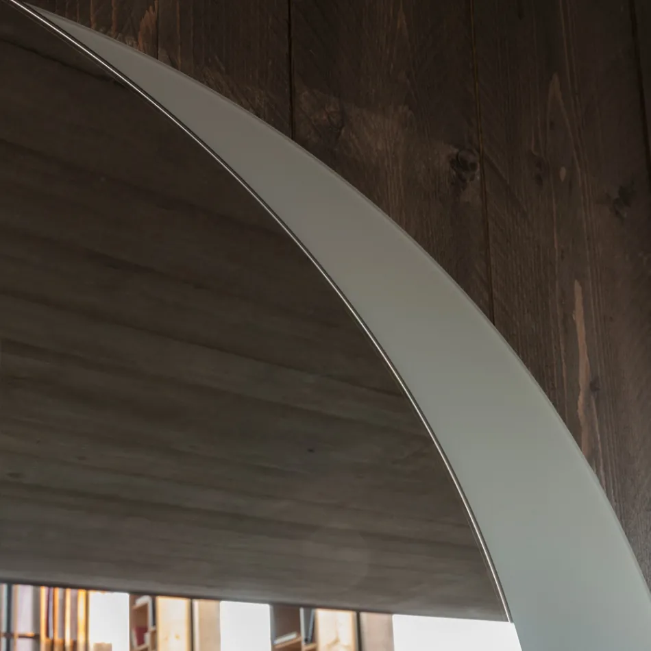 Zrcadlo s leptaným dnem z lakovaného skla Dove Grey Made in Italy - Oregano Viadurini