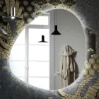 Zrcadlo s reverzibilním LED podsvícením Made in Italy - Talk Viadurini