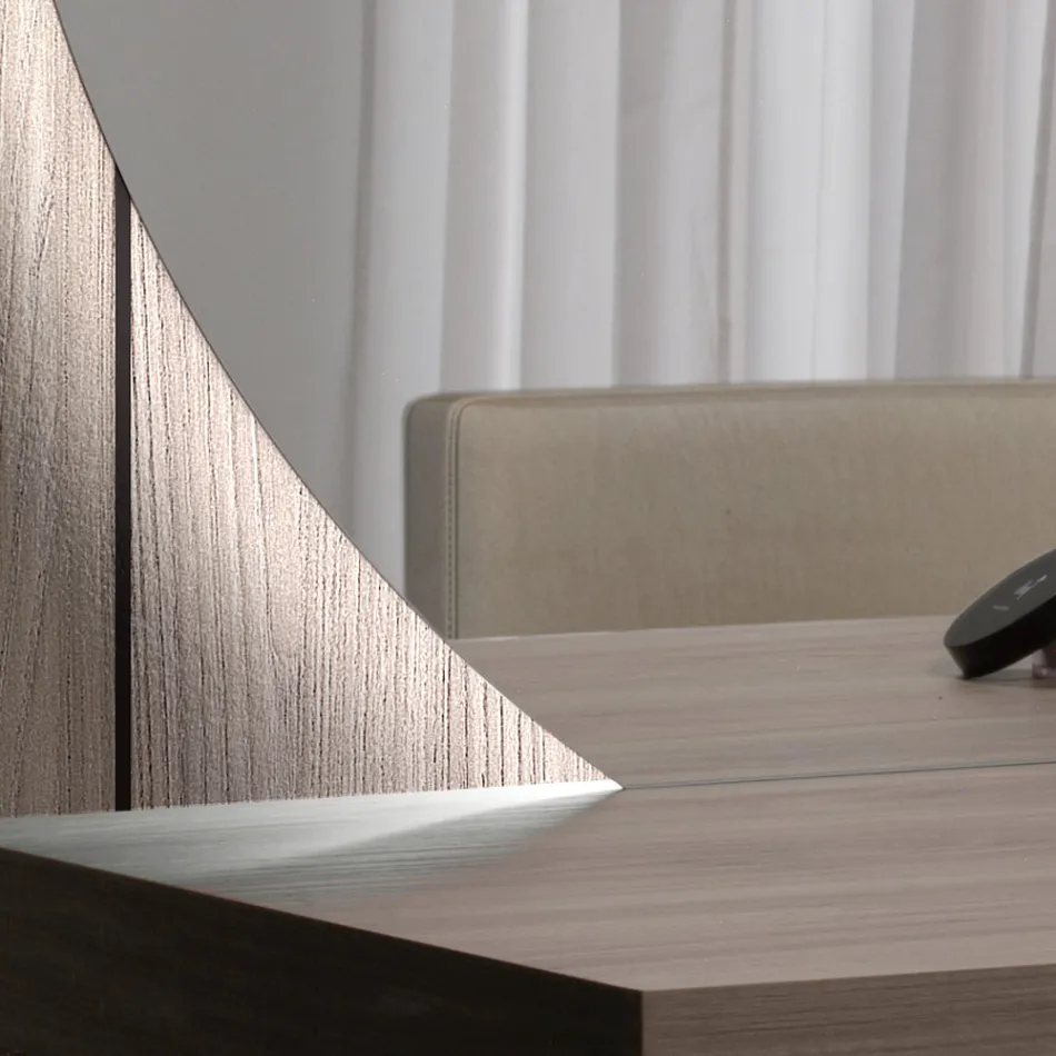 Zrcadlo s LED podsvícením pouze na kruhové straně Made in Italy - Make Viadurini