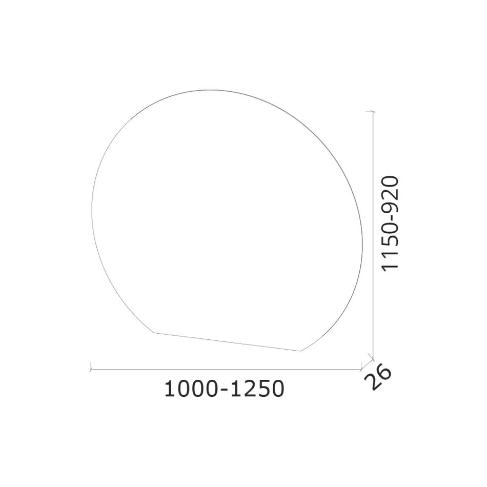 Zrcadlo s LED podsvícením pouze na kruhové straně Made in Italy - Make Viadurini