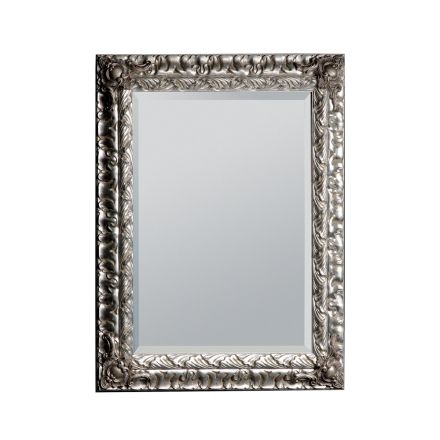 Zrcadlo se zemním zrcadlem a stříbrným rámem vyrobeným v Itálii - Roua Viadurini