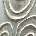 Zlaté, bílé a stříbrné nástěnné zrcadlo ze dřeva Eugenio vyrobené v Itálii Viadurini