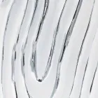 Zlaté, bílé a stříbrné nástěnné zrcadlo ze dřeva Eugenio vyrobené v Itálii Viadurini